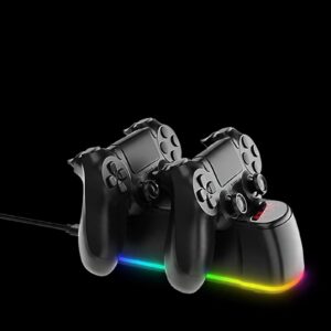 شاحن دراعات - PS4 - مزدوج بإضاءة - RGB - الصورة 3