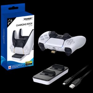 ⁦شاحن دراعات - PS5 - مزدوج DOBE - أبيض⁩ - الصورة ⁦2⁩