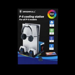 ⁦ستاند تبريد - PS5 - بالـ RGB - DEADSKULL P-5 Cooling Station - موديل DS-8043وحش الـ PS5 كله في واحد.⁩ - الصورة ⁦2⁩