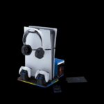 ستاند تبريد - PS5 - بالـ RGB - DEADSKULL P-5 Cooling Station - موديل DS-8043وحش الـ PS5 كله في واحد.
